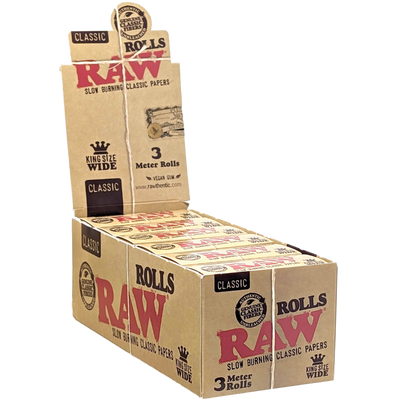RAW Classic King Size 54mm Wide 3M Long Roll 12bx