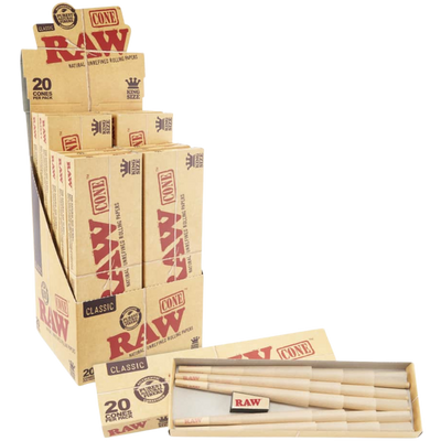 RAW Classic 20pk Pre-Roll King Size Cones 12bx