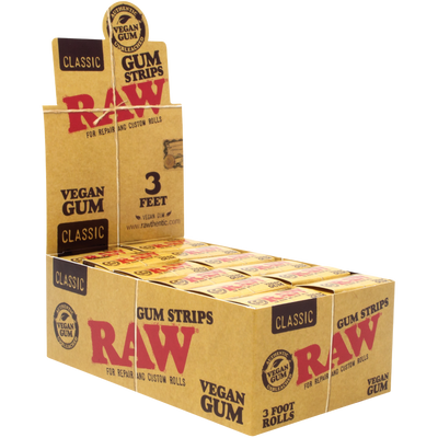 RAW Classic Vegan Gum Strip Rolls Sw 24bx