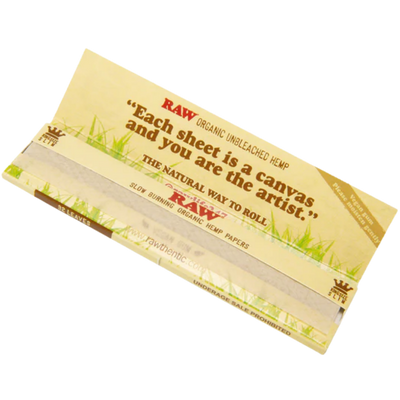 RAW Organic Hemp King Size Slim Rolling Papers 50bx