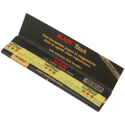 RAW Black Classic King Size Slim Rolling Papers - alternate angle