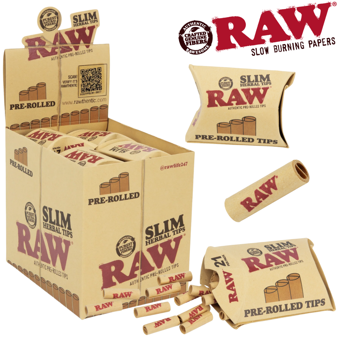 RAW PRE-ROLLED 21PK WIDE TIPS 20BX