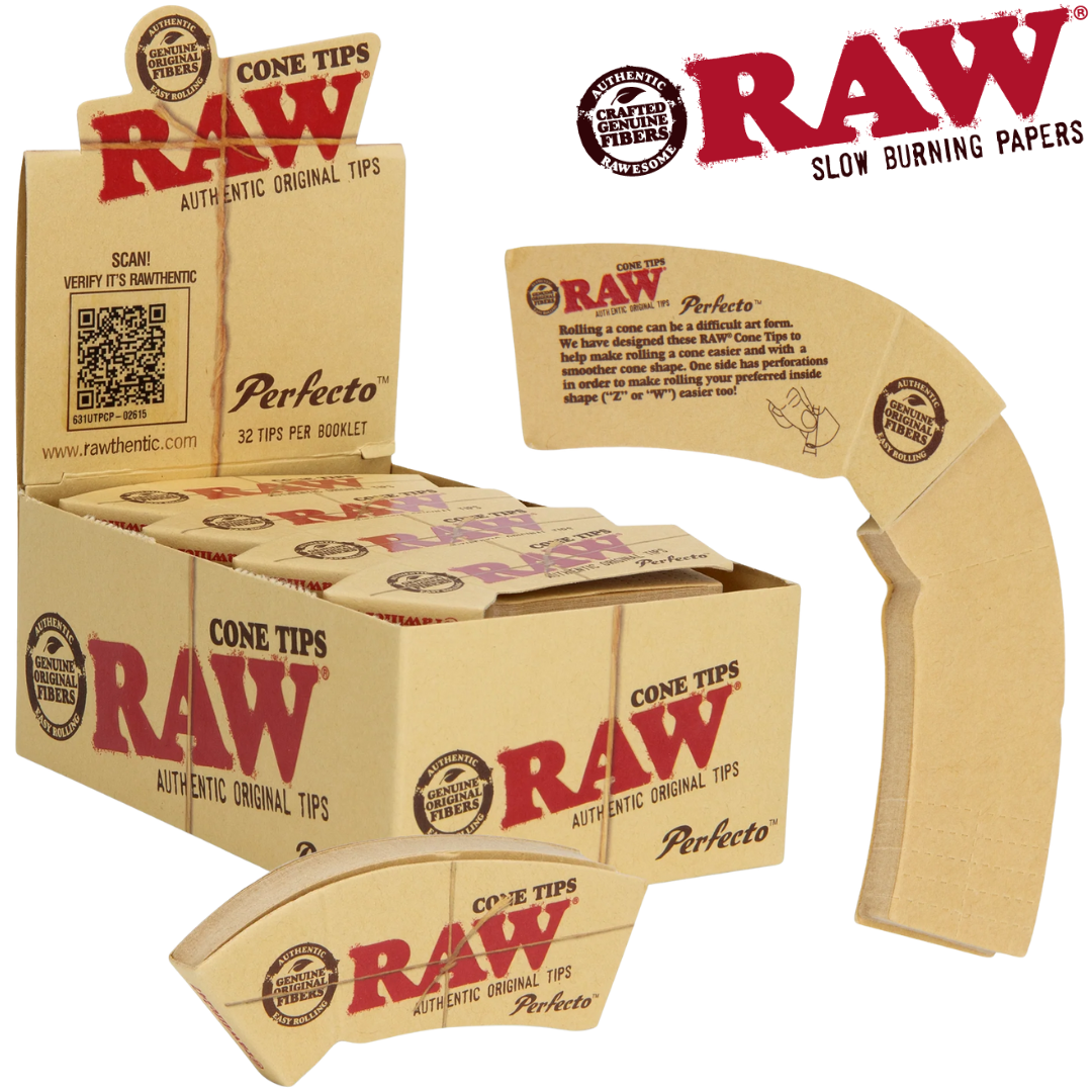 RAW PERFECTO CONE TIPS WITH PERFORATION 24BX