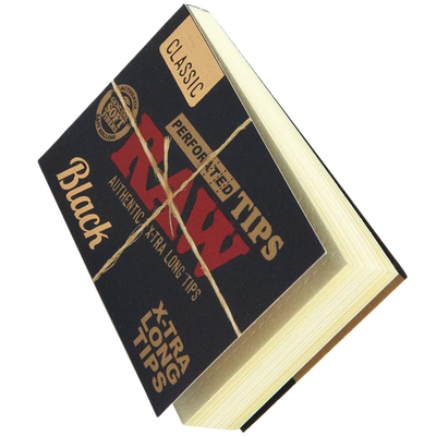 RAW Black Classic Extra Long Perforated Tips 36bx