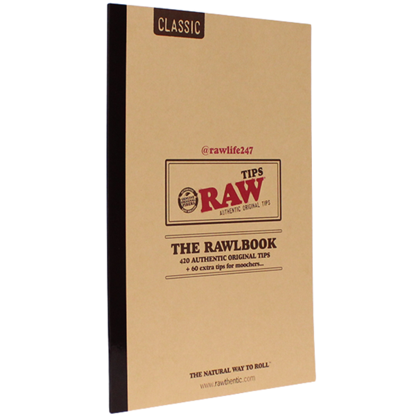 Rolling Papers - RAW Tips the Rawlbook 10 Pages 480 Tips Total 1PC ...