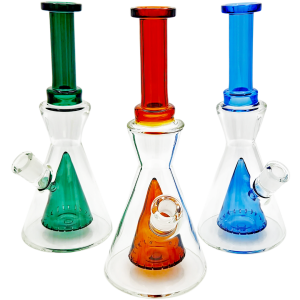 10″ COLOR ACCENT CONE PERC BONG