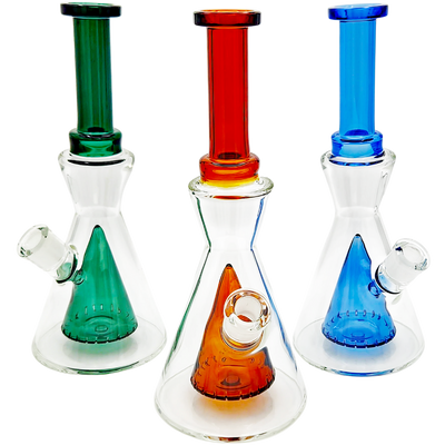 10″ COLOR ACCENT CONE PERC BONG