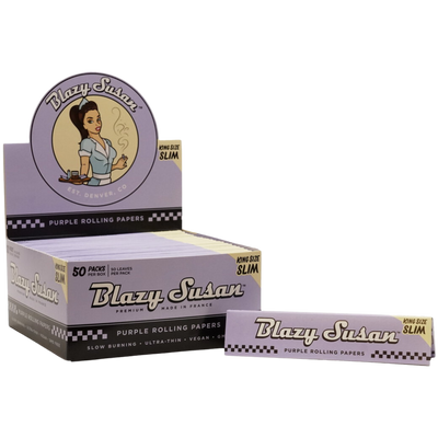 BLAZY SUSAN PURPLE ROLLING PAPERS – KING SIZE SLIM