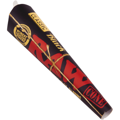 RAW Black 1 ¼ Triangle Scoop Cones 6pk 30bx