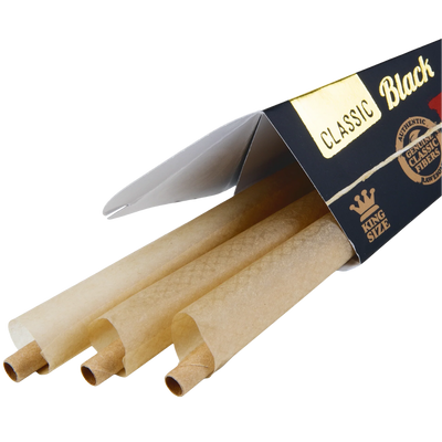 RAW Black King Size Triangle Scoop Cones 3pk 30bx