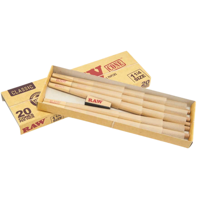 RAW Classic 20pk Pre-Roll 1 ¼ Cones 12bx