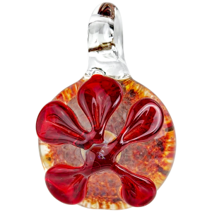 1.5″ RED FLOWER PENDANT