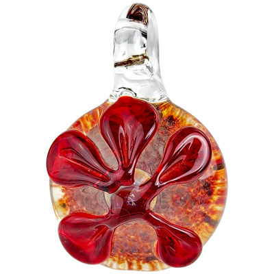 1.5″ RED FLOWER PENDANT
