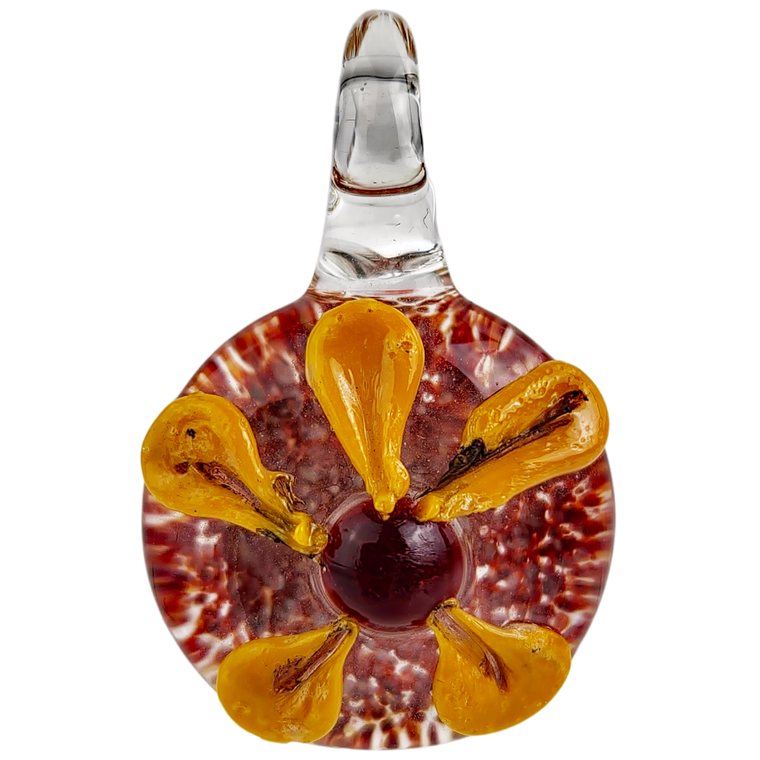 1.5" Yellow Flower Pendant - Smoke Shop Products