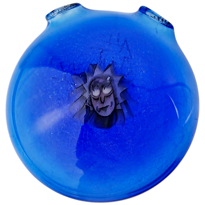 1.75″ RICK & MORTY BLUE PENDANT