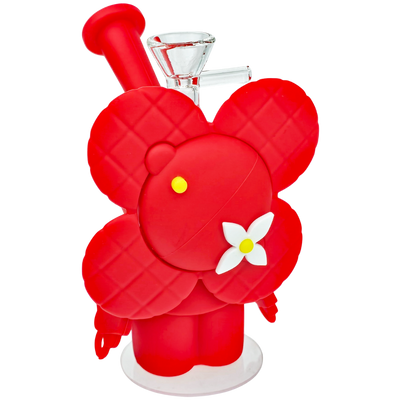 5" Silicone Standing Flower Guy Bong - alternate angle