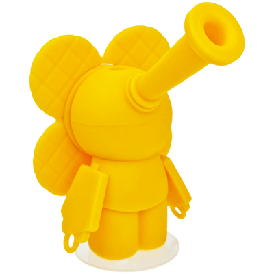 5" Silicone Standing Flower Guy Bong - detail view