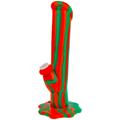 10" Silicone Suction Lighter Straight Bong