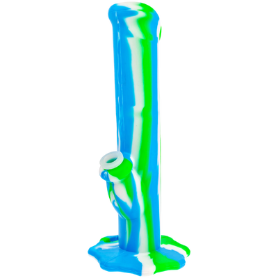 10" Silicone Suction Lighter Straight Bong