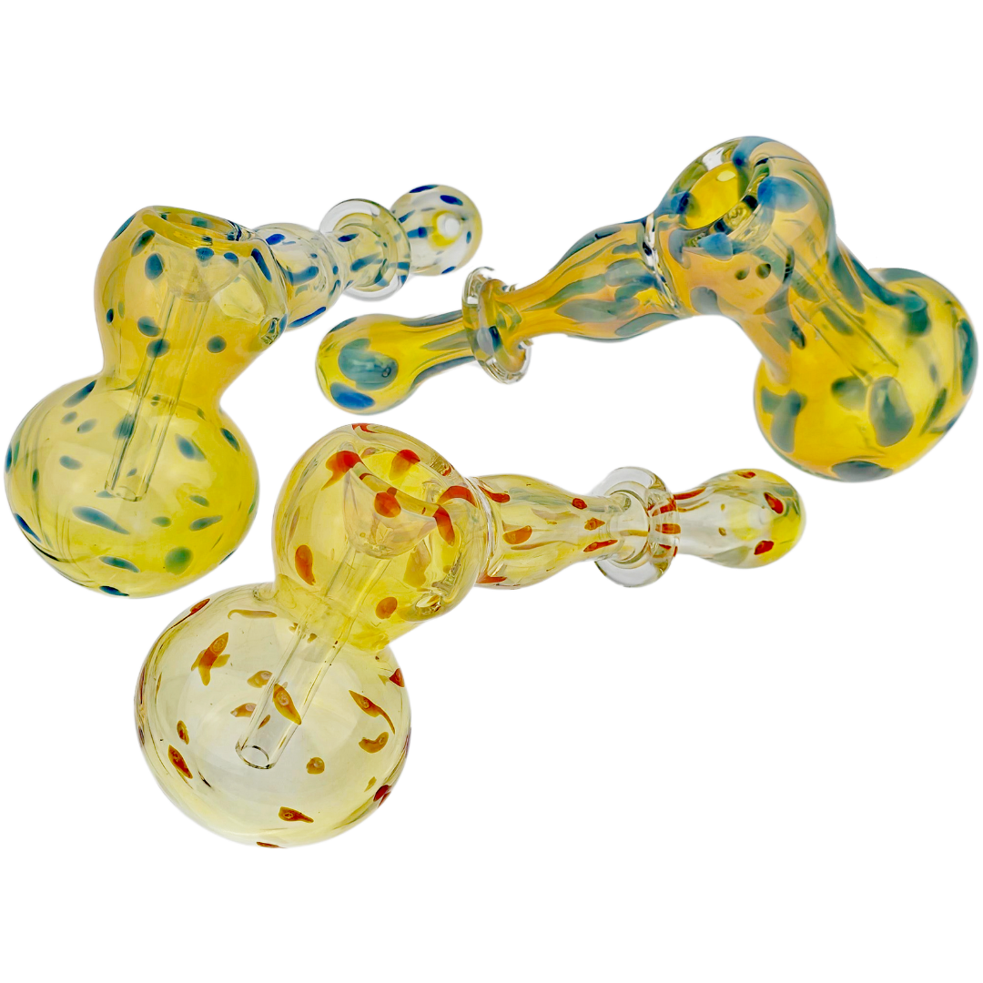 6″ COBALT FUME DOT HAMMER BUBBLER