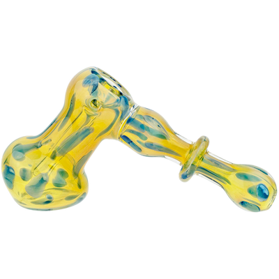 6″ Cobalt Fume Dot Hammer Bubbler
