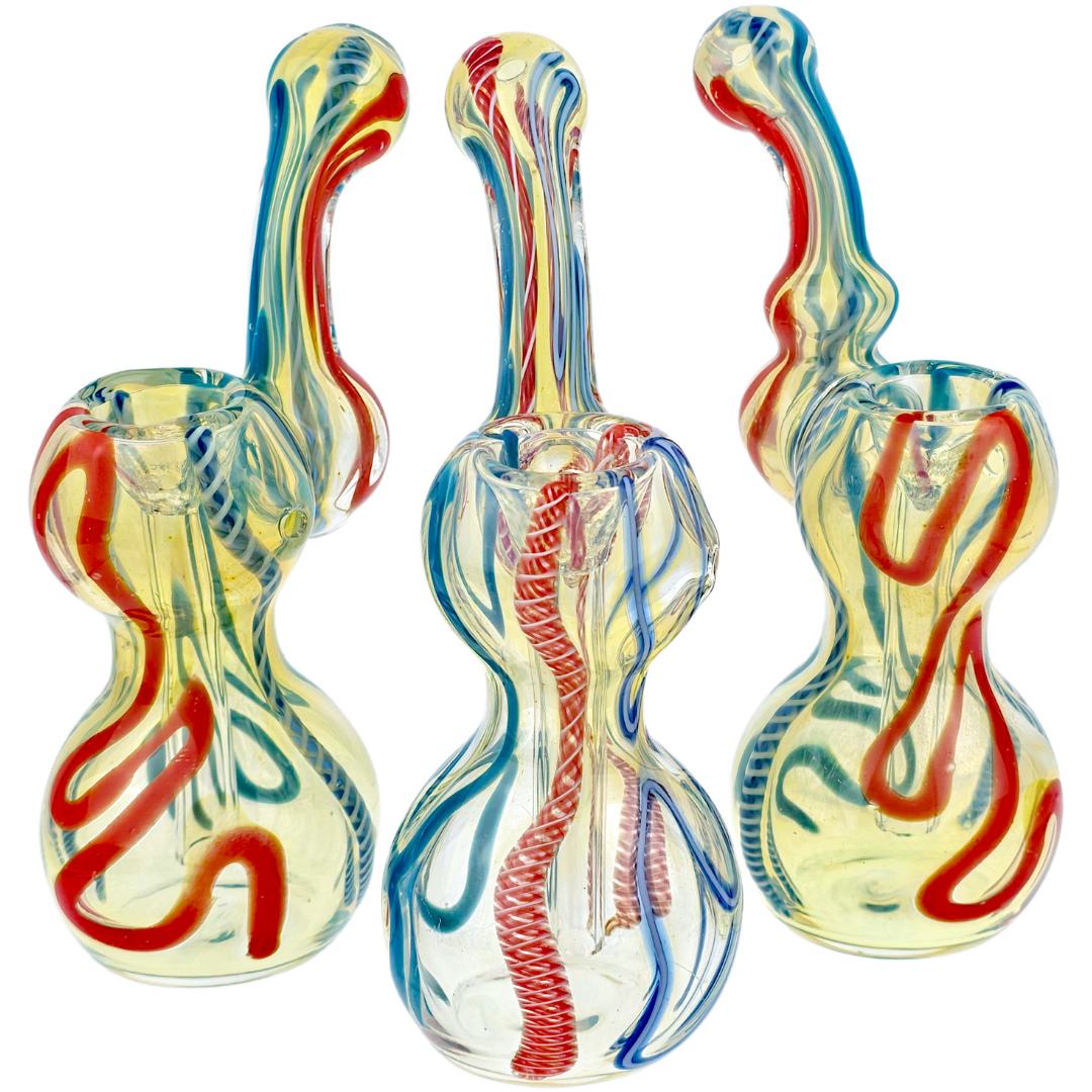 5″ TWISTED & COLOR CANE FUME BUBBLER