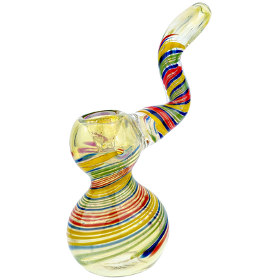 6" Rasta Swirl Bubbler - alternate angle