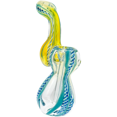 6" Two-Tone Twist Cane Fume Accent Bubbler - additional view