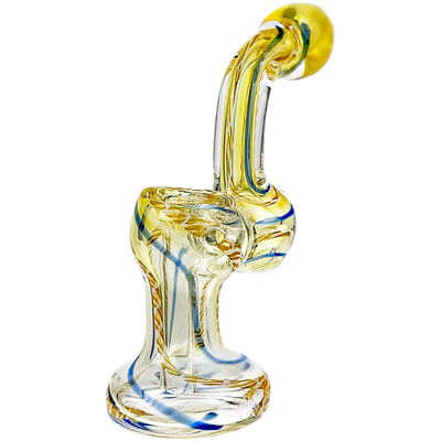 4″ Fume Color Linework Glass Bubbler