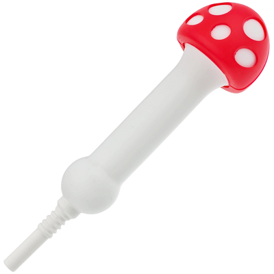 4" Silicone Mushroom Nectar Straw
