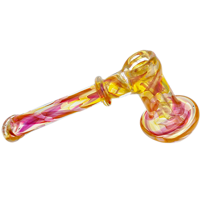 7" Fume Swirl Flat Mouth Maria Neck Hammer Bubbler - photo 3