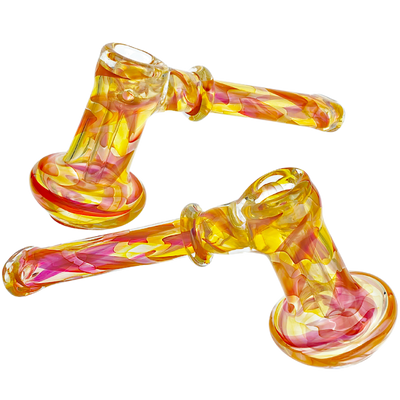 7" Fume Swirl Flat Mouth Maria Neck Hammer Bubbler - photo 2