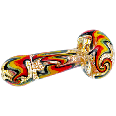 4.5" Rasta Wigwag w/ Fume Line Wiggy Between Hand Pipe