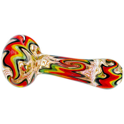 4.5" Rasta Wigwag w/ Fume Line Wiggy Between Hand Pipe