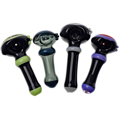 4.5" Two-Tone Spider Web Line Work Face Hand Pipe - photo 2