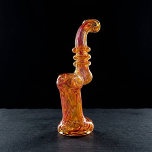 7" Fume Squiggle Triple Maria Neck Stand Up Sherlock on dark slate surface - Oil Slick Pad