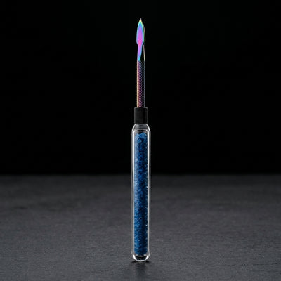 Editorial product photography on charcoal slate