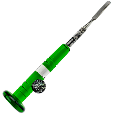 5.5" Stand Up Glass w/ Dichro Marble & Stainless Steel Tip Dab Tool - photo 4