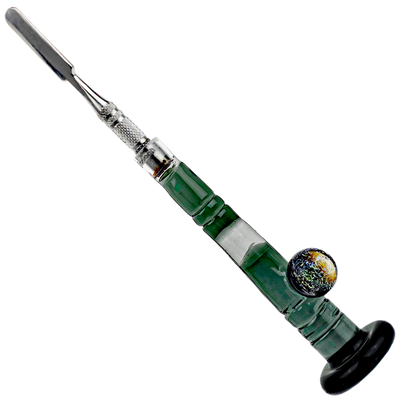 5.5" Stand Up Glass w/ Dichro Marble & Stainless Steel Tip Dab Tool - photo 6