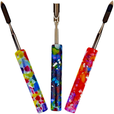 5.5″ Stainless Steel & Resin Dab Tool – Style B - alternate angle