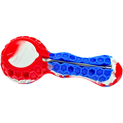 4″ Silicone Honeycomb Spoon w/ Poker