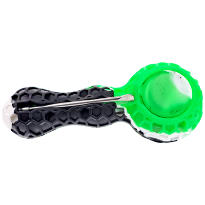 4″ Silicone Honeycomb Spoon w/ Poker