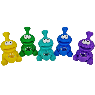 4.5" Silicone Cookie Monster Bubbler