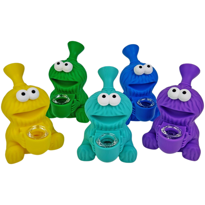 4.5" Silicone Cookie Monster Bubbler