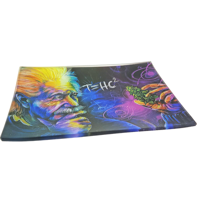 Small Shatter Resistant Glass Rolling Tray