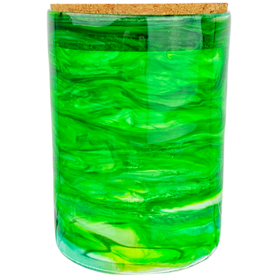 6" Resin Swirl Stash Jar with Cork Lid