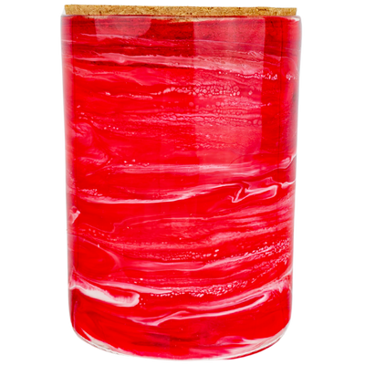 6" Resin Swirl Stash Jar with Cork Lid