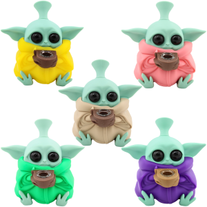 5″ SILICONE GROGU (BABY YODA) BUBBLER