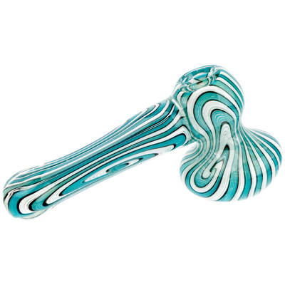 6" Full Color Line Swirl Flat Mouth Hammer Bubbler - photo 4