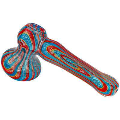 6" Full Color Line Swirl Flat Mouth Hammer Bubbler - photo 5